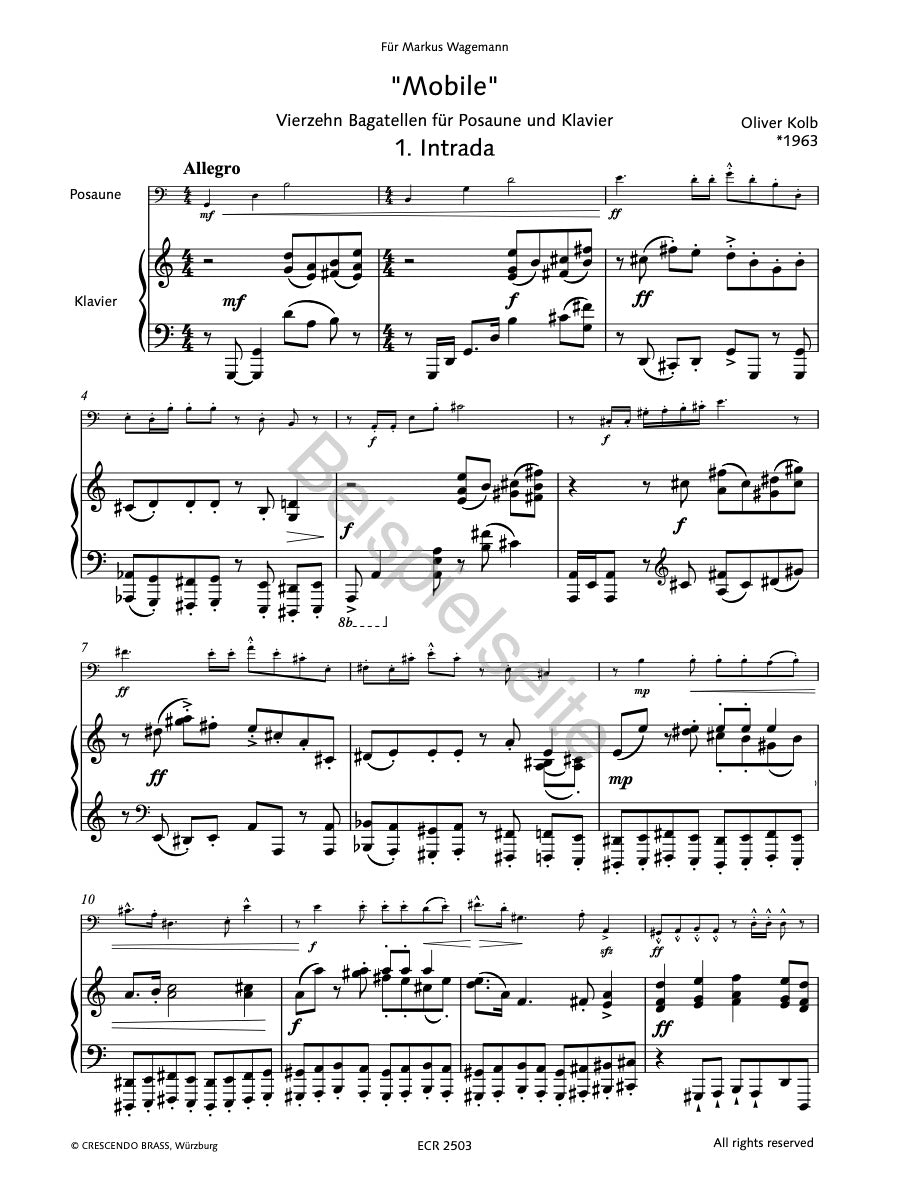 Mobile - 14 Bagatellen für Posaune & Klavier