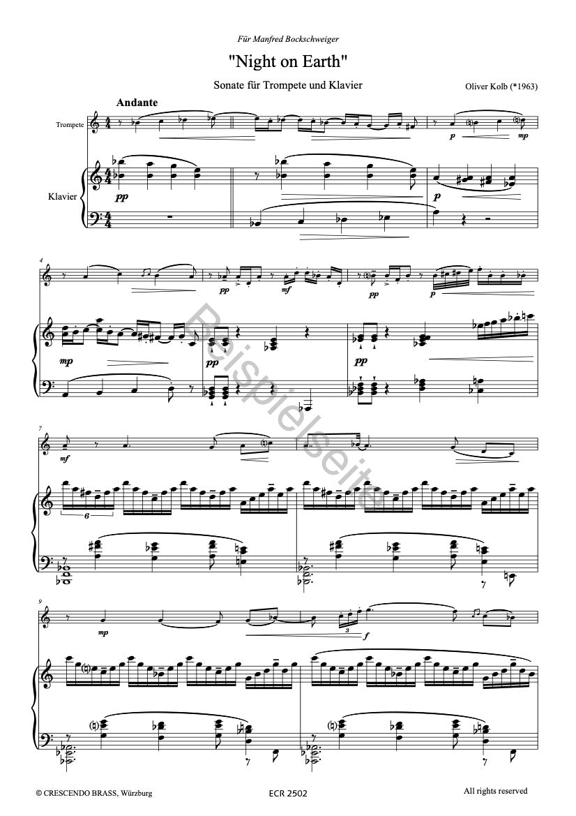 Night on Earth_Oliver Kolb_Trumpet_Piano_Example1