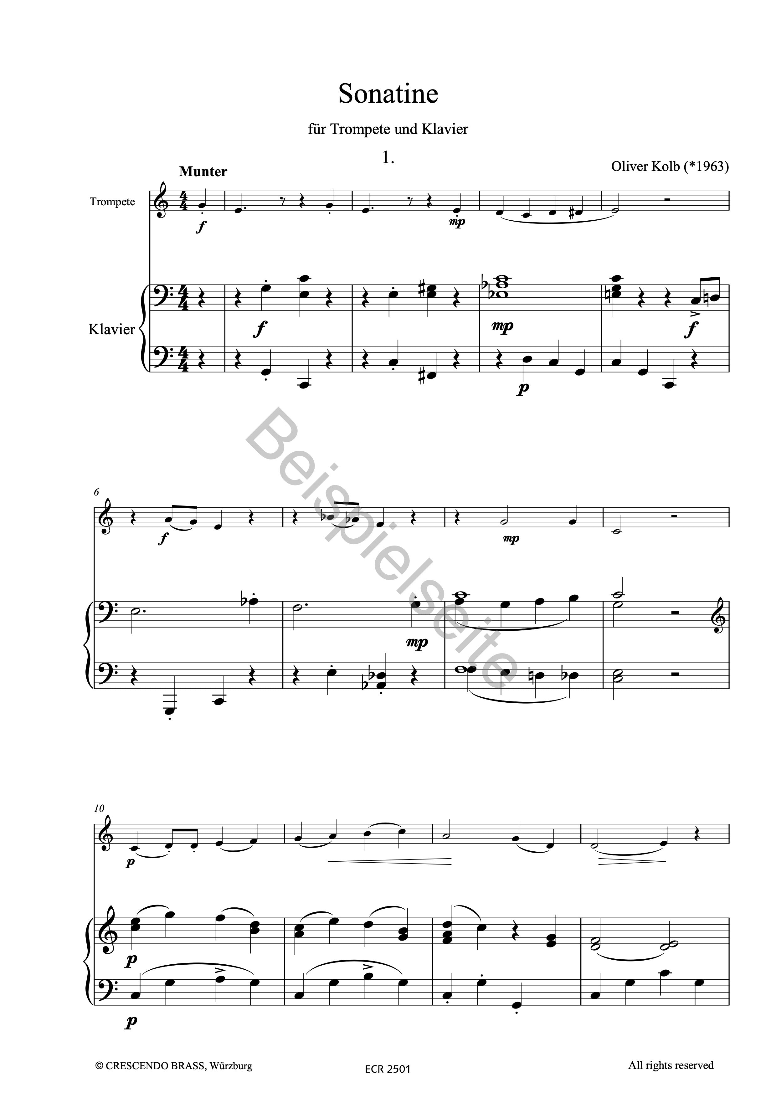 Sonatine Trumpet Piano_Kolb_Munter